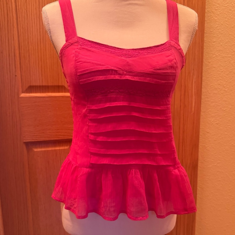 American Eagle Outfitters pink Peplum Camisole